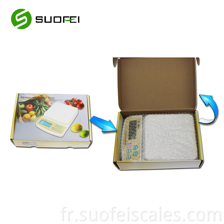SF-400A Plastic 5 kg numérique multifonction de cuisine numérique et d'échelle alimentaire